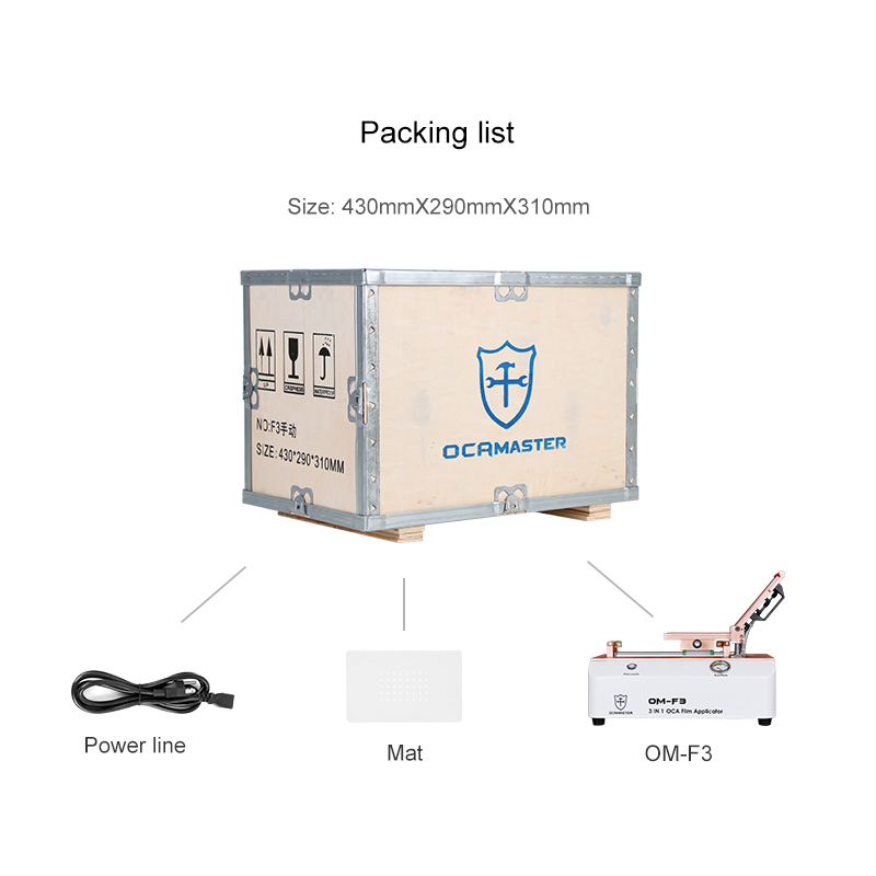 OMF3 OCA Polarizer Film Applicator Machine For Laminating OCA Glue