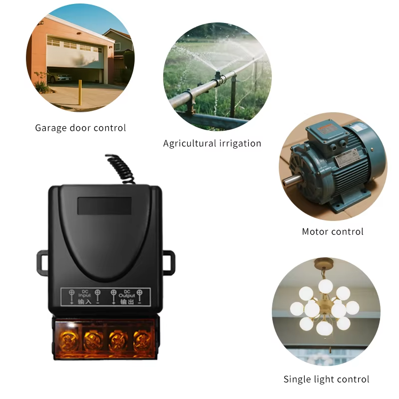 T90 433Mhz 220V Wireless Remote Control Switch, High-Power Water Pump Motor Remote Control Switch, Wiring-Free Lighting Switch